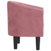 vidaXL Sill&oacute;n de terciopelo rosa