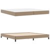 vidaXL Estructura de cama con colch&oacute;n Capuchino 200 x 200 cm tela