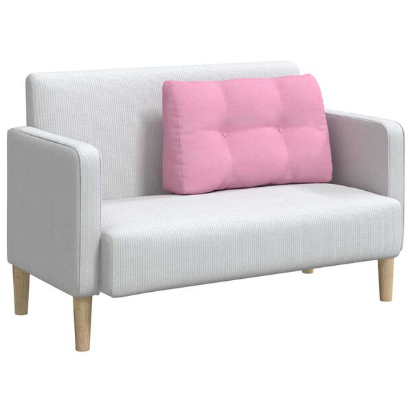 vidaXL Cojín de Espalda Rosa 80 x 24 x 50 cm tela