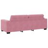 vidaXL Juego de Sof&aacute; 3 pcs Rosa 221 x 80 x 80 cm Terciopelo