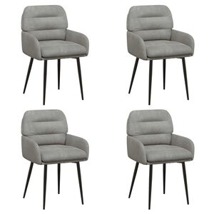 vidaXL Sillas de comedor 4 uds. Terciopelo Gris Claro