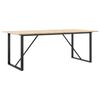 vidaXL Mesa de comedor marco O madera maciza pino y acero 200x100x75cm