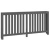 vidaXL Cubierta de radiador madera maciza de pino gris 169x19x84 cm