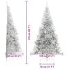 vidaXL Árbol de Navidad Artificial Preiluminado Plateado 210 cm PET