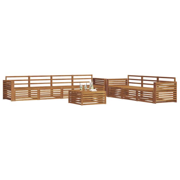vidaXL Conjunto de sof&aacute;s de exterior 8 pcs Natural