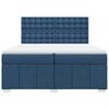 vidaXL Cama box spring con colch&oacute;n tela azul 200x200 cm