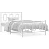 vidaXL Estructura cama sin colch&oacute;n con estribo metal blanco 100x190 cm