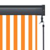 vidaXL Estor enrollable de exterior blanco y naranja 140x250 cm