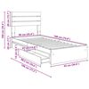 vidaXL Cama con almacenamiento con cabecera Roble Sonoma 90 x 190 cm