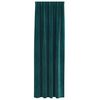 vidaXL Cortinas opacas 2 pcs Verde oscuro 140 x 225 cm Terciopelo