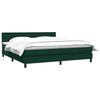 vidaXL Cama box spring con colch&oacute;n terciopelo verde oscuro 200x210 cm