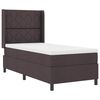 vidaXL Cama tipo Box Spring Marr&oacute;n oscuro 100 x 200 cm tela