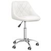 vidaXL Silla de oficina giratoria de cuero sintético blanco