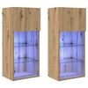 vidaXL Gabinetes para TV Montados en la Pared 2 pcs Roble artesanal