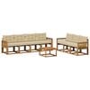 vidaXL Conjunto de sof&aacute;s de exterior 8 uds. Natural y Beige
