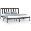 vidaXL Estructura de cama sin colch&oacute;n madera de pino gris 200x200 cm