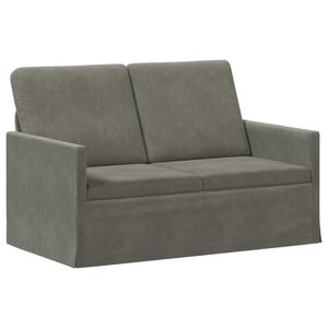 vidaXL Sof&aacute; de 2 plazas Gris Claro 130 x 81 x 82 cm Tela de Pana
