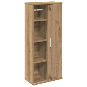 vidaXL Mueble de ba&ntilde;o con portarrollos roble artisan 39x22x90 cm