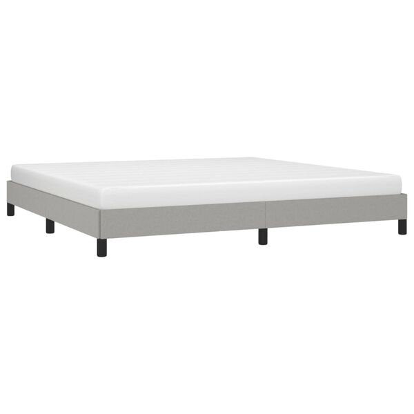 vidaXL Cama sin colch&oacute;n tela gris claro 200x200 cm