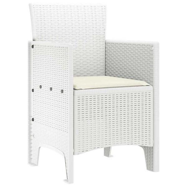 vidaXL Silla de Jard&iacute;n con coj&iacute;n 2 pcs 53 x 49 x 85 cm Polipropileno
