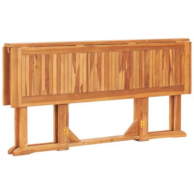 vidaXL Set de comedor de jardín plegable 7 piezas madera maciza teca