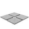 vidaXL Placa de peso para sombrilla 4 uds granito gris cuadrada 100kg