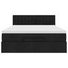 vidaXL Cama otomana con colch&oacute;n negra 140x190 cm tela