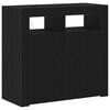 vidaXL Aparador Roble Negro 80 x 35 x 75 cm Madera de ingenier&iacute;a