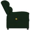 vidaXL Sill&oacute;n de masaje de terciopelo verde oscuro
