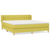 vidaXL Cama box spring con colch&oacute;n tela verde 180x200 cm