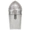 vidaXL R&eacute;plica casco de caballero cruzado antiguo LARP acero plateado