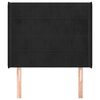 vidaXL Cabecero con orejas de terciopelo negro 103x16x118/128 cm