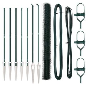 vidaXL Poste de Valla Verde