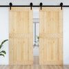 vidaXL Puerta NARVIK Natural 95 x 210 cm Madera de Pino S&oacute;lido