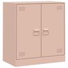 vidaXL Aparador de acero rosa 67x39x73 cm