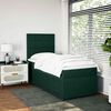 vidaXL Cama box spring con colch&oacute;n terciopelo verde oscuro 80x200 cm