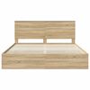vidaXL Estructura de cama Roble Sonoma 200 x 200 cm Madera Ingenieril