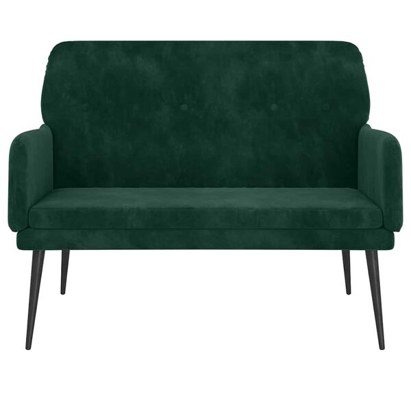 vidaXL Banco de terciopelo verde oscuro 108x79x79 cm