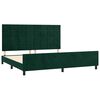 vidaXL Estructura cama sin colch&oacute;n terciopelo verde oscuro 200x200 cm