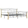 vidaXL Estructura de cama sin colch&oacute;n metal negro 200x200 cm