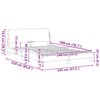 vidaXL Estructura de cama Dover tela gris oscuro 140x200 cm