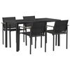vidaXL Juego de muebles de exterior 5 pcs Negro y Antracita Acero