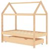 vidaXL Estructura de cama infantil con caj&oacute;n madera de pino 70x140 cm