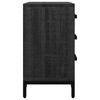vidaXL Mesita de noche madera maciza pino reciclada negra 40x30x55 cm