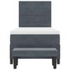 vidaXL Cama tipo Box Spring Gris oscuro 100 x 200 cm Terciopelo