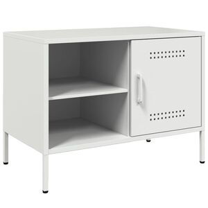 vidaXL Mueble de TV de acero blanco 68x39x50,5 cm