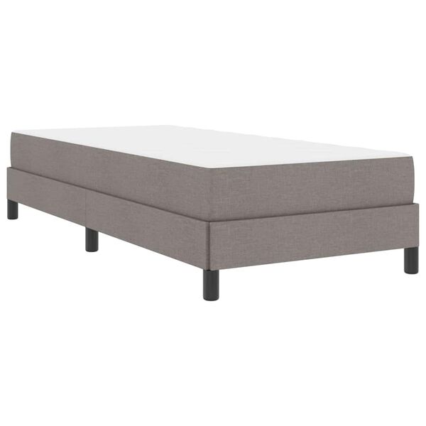 vidaXL Cama tipo Box Spring con colchón Taupé 80 x 200 cm tela