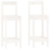 vidaXL Set de bar 3 piezas madera maciza de pino blanco