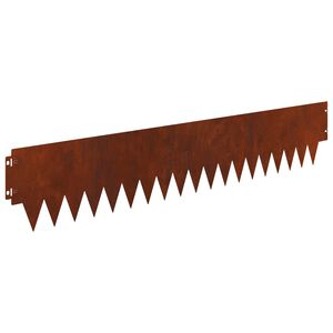 vidaXL Borde de C&eacute;sped 20 uds. 103 x 20 cm metal Oxidado