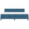 vidaXL Cama Box Spring LED con LED Azul Oscuro 200 x 200 cm Terciopelo